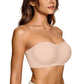 💞 Damen-Trägerloser Push-up-Bandeau-BH, rutschfest, kabellos, stützend, gepolstert, nahtlos, bequem, aus Jelly-Material