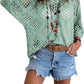 ⏰ Nur heute: 50 % Rabatt! 🔥 Top im Angebot: Damen-Top im Boho-Stil mit beigen Häkeldetails und V-Ausschnitt