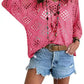 ⏰ Nur heute: 50 % Rabatt! 🔥 Top im Angebot: Damen-Top im Boho-Stil mit beigen Häkeldetails und V-Ausschnitt