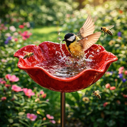 💖🎁 Geschenke zum Muttertag 2026 mit 49 % Rabatt 🎁Handgefertigter Metall-Gartenstecker mit Blume und Vogel 🐦