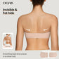 💞 Damen-Trägerloser Push-up-Bandeau-BH, rutschfest, kabellos, stützend, gepolstert, nahtlos, bequem, aus Jelly-Material