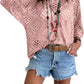 ⏰ Nur heute: 50 % Rabatt! 🔥 Top im Angebot: Damen-Top im Boho-Stil mit beigen Häkeldetails und V-Ausschnitt