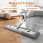 Großes Chenille-Wischmopp-Set (50 cm), 360° drehbar, für Nass- und Trockennutzung geeignet, inklusive mehrerer Ersatz-Wischmoppbezüge und faltbarem Eimer