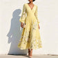 🌞Frühlingserwachen: 50% Rabatt!✨Traumhaftes Hochzeitsgast-Kleid: Figurschmeichelndes Chiffon-Plisseekleid mit floralen Details