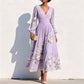 🌞Frühlingserwachen: 50% Rabatt!✨Traumhaftes Hochzeitsgast-Kleid: Figurschmeichelndes Chiffon-Plisseekleid mit floralen Details