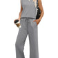 🌺2026 Neu eingetroffen - 50% OFF🌺Damen Casual Cap Ärmel Top Weite Hosen Set