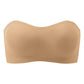 💞 Damen-Trägerloser Push-up-Bandeau-BH, rutschfest, kabellos, stützend, gepolstert, nahtlos, bequem, aus Jelly-Material