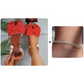 Elegante Sandalen mit Knöchelriemen und Perlen.