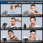 💪 7D-Rasiererset | 5-in-1-Multifunktionsrasierer⚡ Kabelloses Laden + LED-Ladezustandsanzeige🚿 Für Trocken- und Nassrasur · Abwaschbar🪐 Praktisch für unterwegs