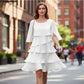 🌞Frühlingserwachen: 50% Rabatt!👗Elegantes Damenkleid mit Rüschenärmeln & Lagen-Design: Bequem, pflegeleicht & vielseitig für jeden Anlass