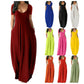 👗 Bequemes Kleid mit großen Taschen – Rundhals + Kurzarm, hautfreundlich & weich 🎨 11 Farben verfügbar – schmeichelt jeder Figur