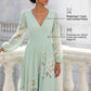 🌞Frühlingserwachen: 50% Rabatt!✨Traumhaftes Hochzeitsgast-Kleid: Figurschmeichelndes Chiffon-Plisseekleid mit floralen Details