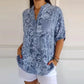 🌞Frühlingserwachen: 50% Rabatt!🌸Boho-Eleganz: Florale Tunika-Bluse mit funkelnden Pailletten & Krempelärmeln