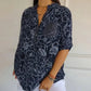🌞Frühlingserwachen: 50% Rabatt!🌸Boho-Eleganz: Florale Tunika-Bluse mit funkelnden Pailletten & Krempelärmeln
