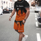 👕 55% RABATT! 🔥 Herren-Set aus grafisch bedrucktem T-Shirt & Shorts – Weicher Stoff, Auffälliges Design & Perfekt Für Sommertage ☀️