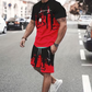👕 55% RABATT! 🔥 Herren-Set aus grafisch bedrucktem T-Shirt & Shorts – Weicher Stoff, Auffälliges Design & Perfekt Für Sommertage ☀️