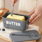 🍞🥄 Große Butterdose | Kunststoff mit Deckel und integriertem Messer