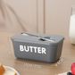 🍞🥄 Große Butterdose | Kunststoff mit Deckel und integriertem Messer
