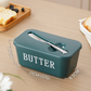 🍞🥄 Große Butterdose | Kunststoff mit Deckel und integriertem Messer