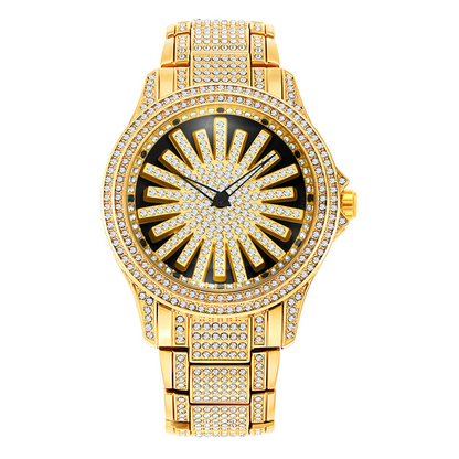⌚ LIMITIERTES ANGEBOT: 50% RABATT+versandkostenfrei! 💎 Herrenuhr mit drehbarer Lünette – Vollbesetzt mit funkelnden Steinen & Präzises Quarzwerk ✨