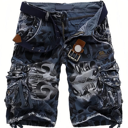 Herren-Cargoshorts 🩸 Klassisch und robust, mit vielen Taschen für alles, was du brauchst, leichtgängigem Reißverschluss, strapazierfähig und abriebfest, geeignet für Arbeit und Freizeit 💪
