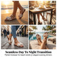 Elegante Sandalen mit Knöchelriemen und Perlen.