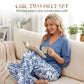 🥳 MEGA-SALE 2026: 50 % RABATT! 🥳 💞Damen-Set: Bluse mit V-Ausschnitt und bedruckte, weite Hose.