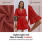 Schickes Kleid mit V-Ausschnitt und Spitzenausschnitten
